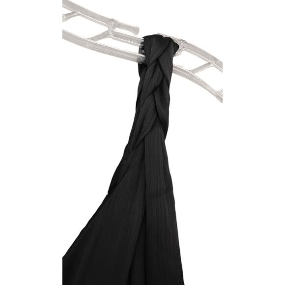 H&M Chiffon Gown Size 4 Black Long/Maxi Sleeveless Fully Lined Braided Straps - Picture 5 of 10